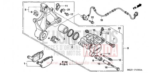 REAR BRAKE CALIPER CB1300SA5 de 2005